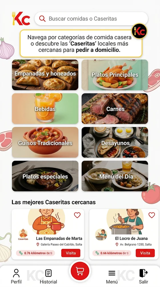 Captura de Caseritas Cliente