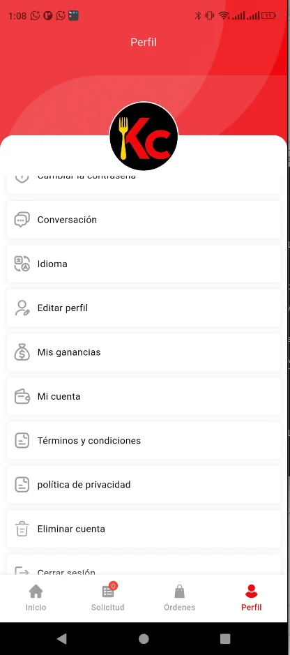 Captura de Caseritas Delivery